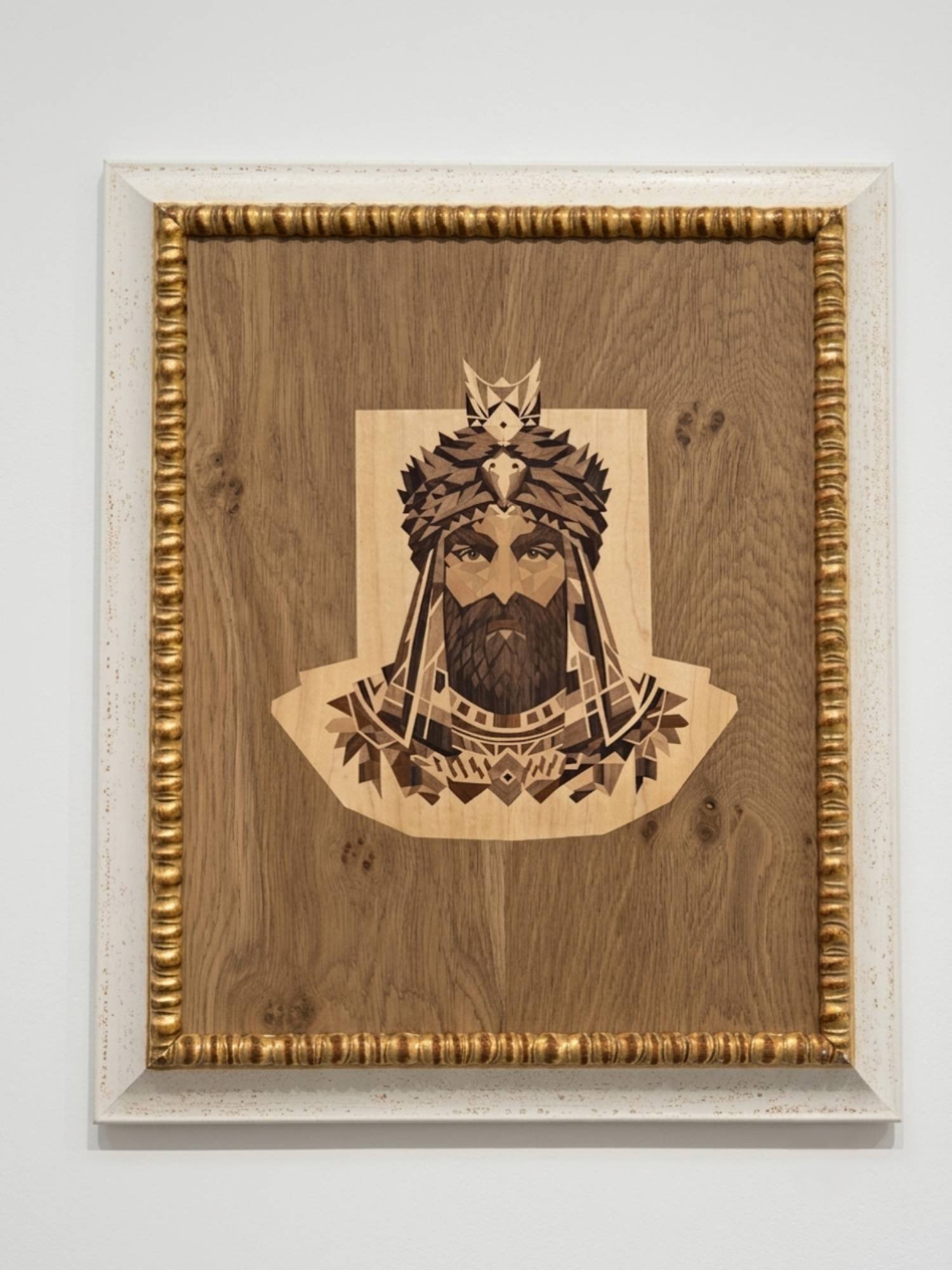 King of Ararat — marquetry portrait commission, VaCa Marquetry