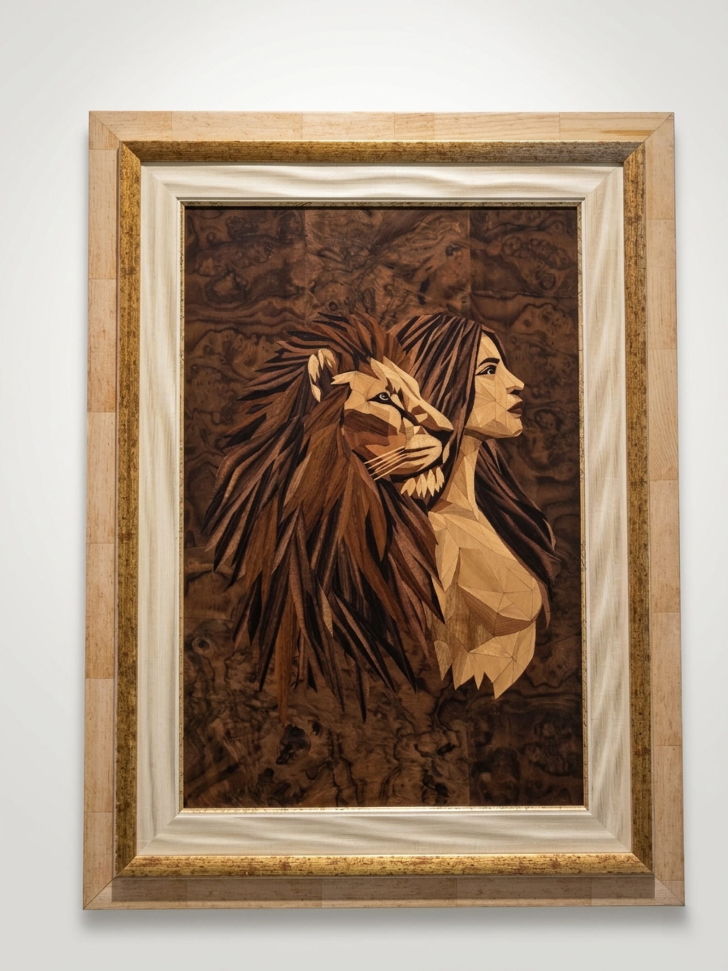 Strength in Harmony — marquetry portrait commission, VaCa Marquetry