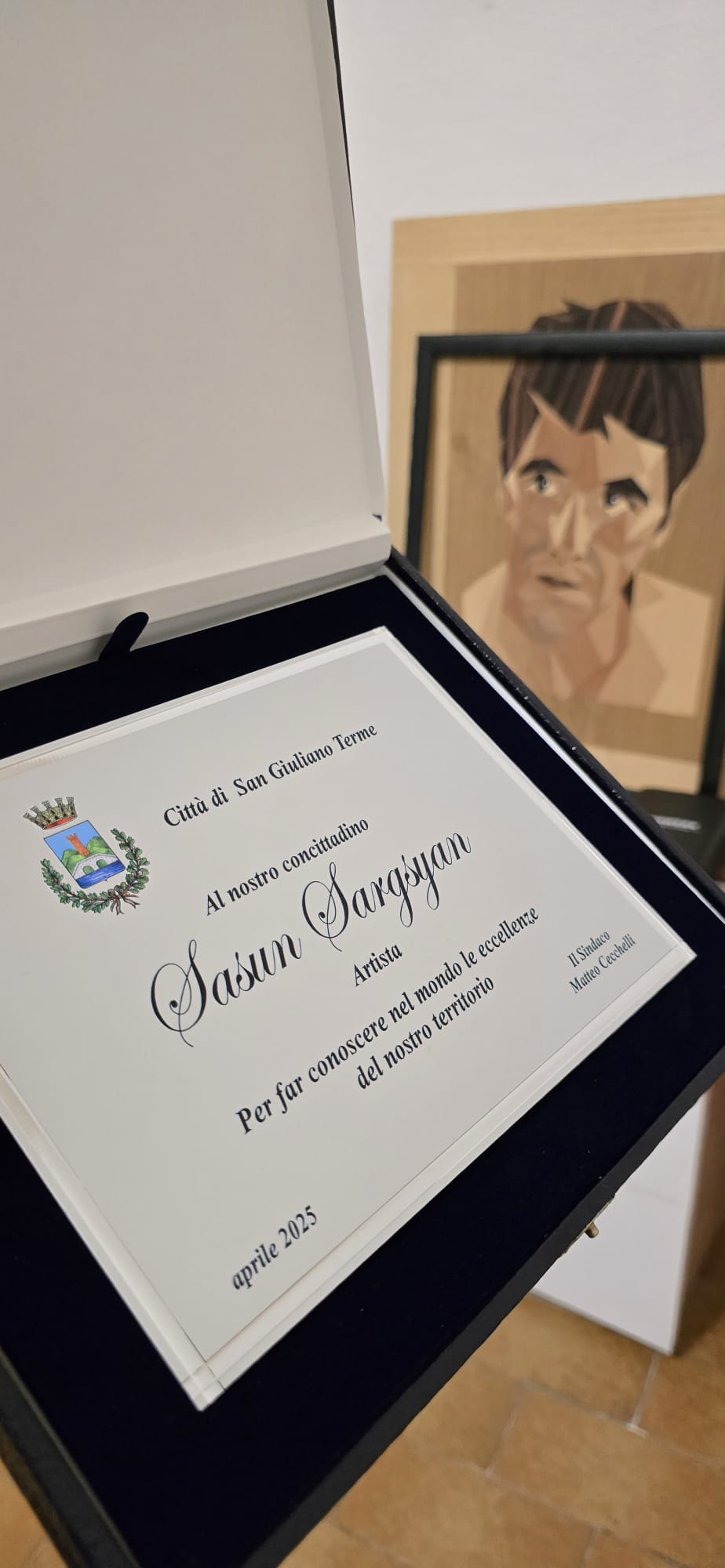Certificate of recognition — San Giuliano Terme