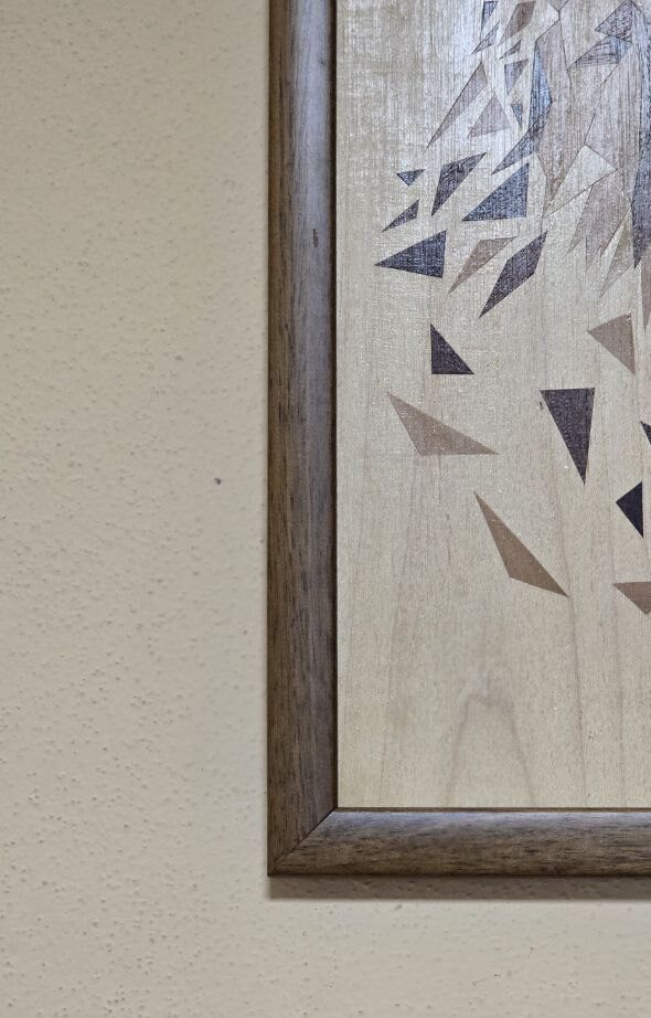 German Shepherd – Handmade Marquetry Portrait (Wood Mosaic Art) - Image 5