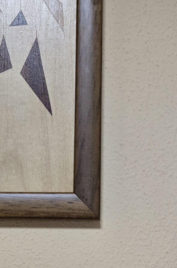 German Shepherd – Handmade Marquetry Portrait (Wood Mosaic Art) - Image 4